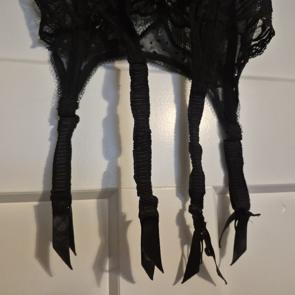 Lace Corset Bustier w Garters - Picture 4 of 6
